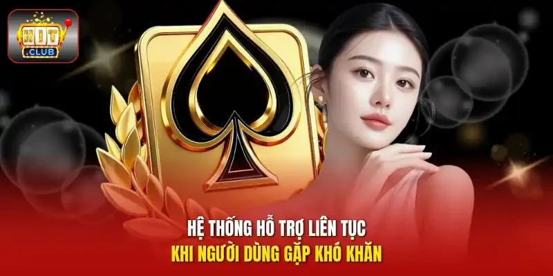 Hệ thống hỗ trợ liên tục khi người dùng gặp khó khăn